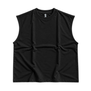 GRID Cut-Off Tee Black