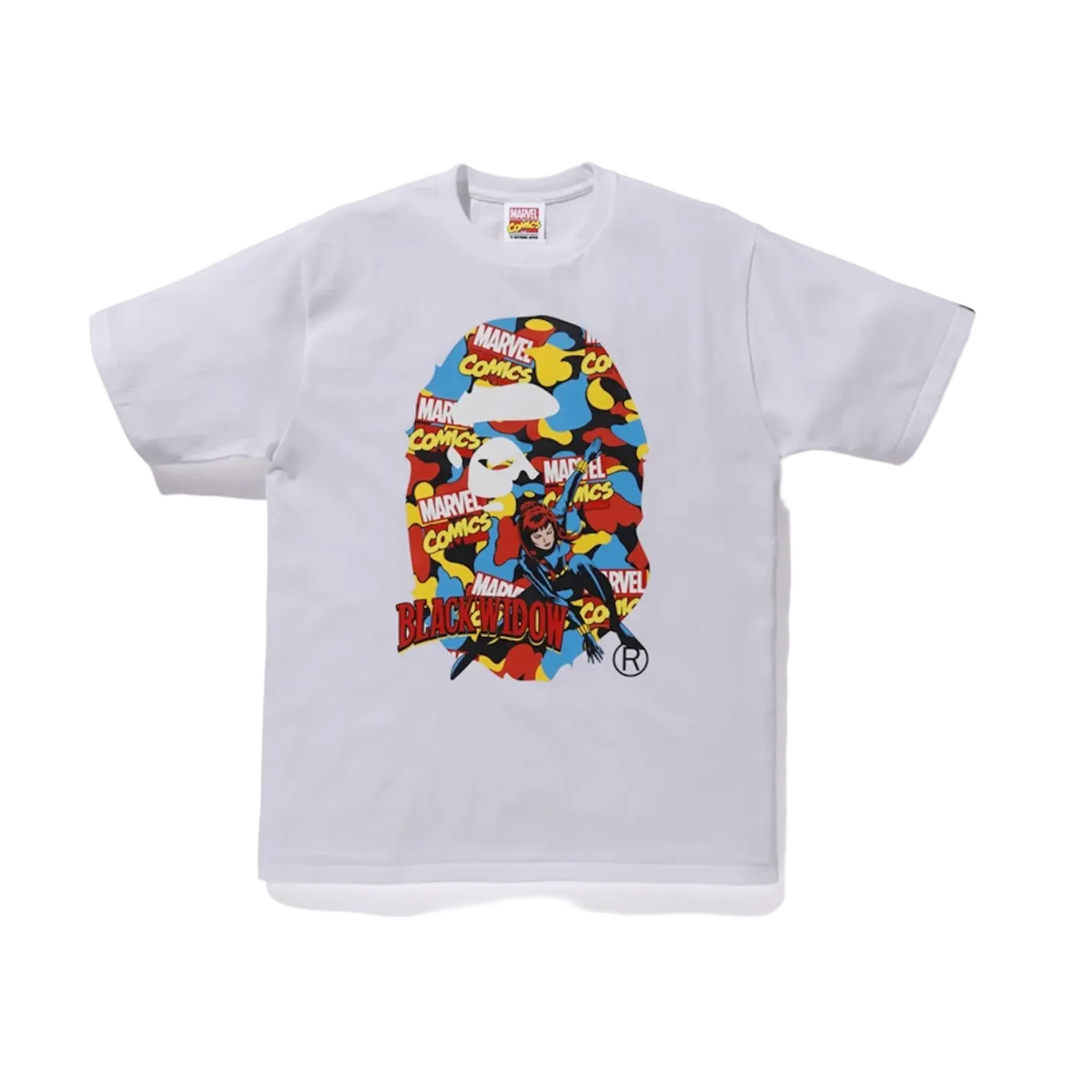 BAPE x Marvel Camo Black Widow Tee White