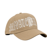 Old English Snapback Glitter Tan/White