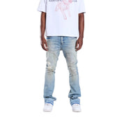 Crysp Denim Arch Flare Denim Light Blue