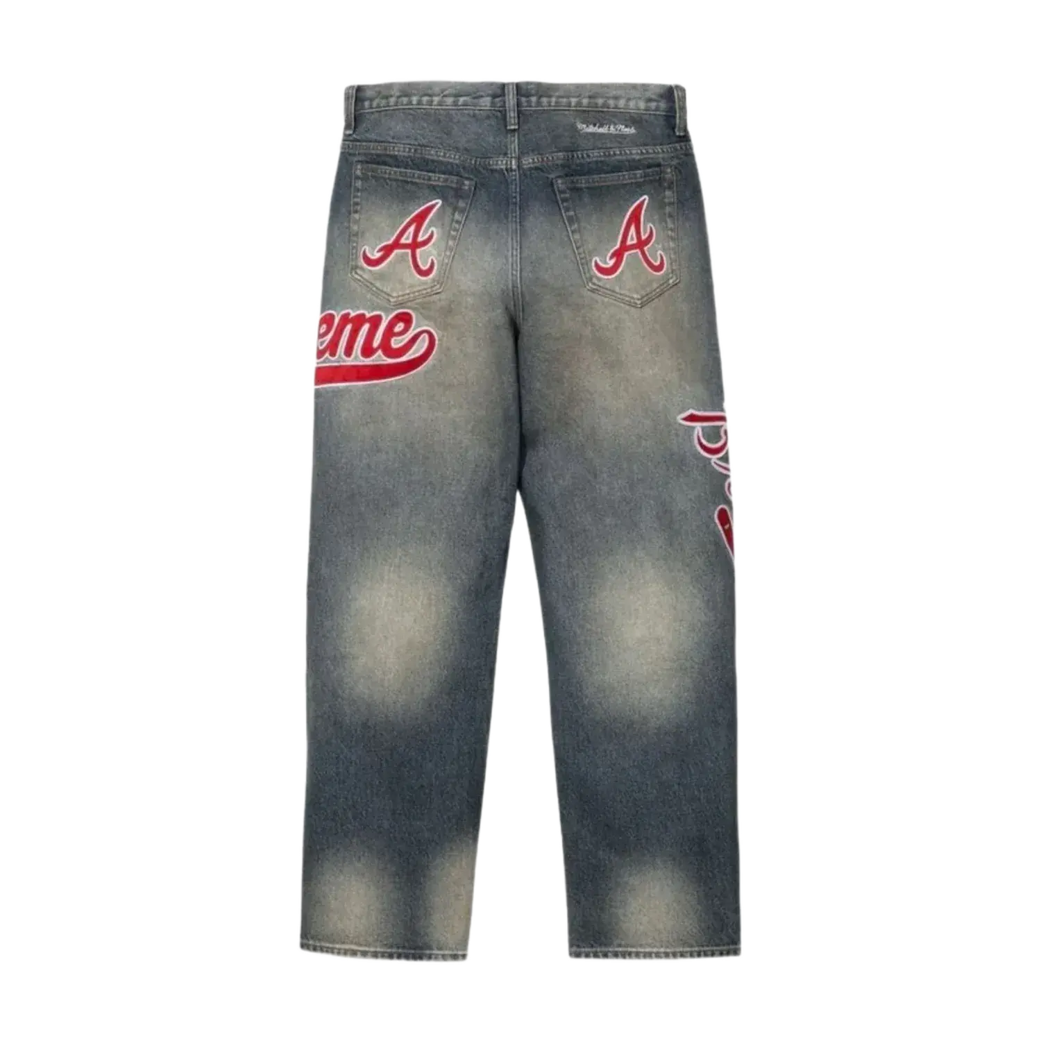 Supreme Mitchell & Ness Atlanta Braves Loose Fit Jean Blue
