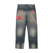Supreme Mitchell & Ness Atlanta Braves Loose Fit Jean Blue