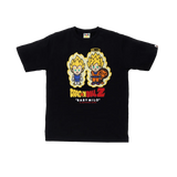 BAPE x Dragon Ball Z Super Saiyan Vegeta & Son Goku Baby Milo Tee Black