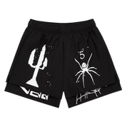 Sp5der VAA Double Layer Short Black