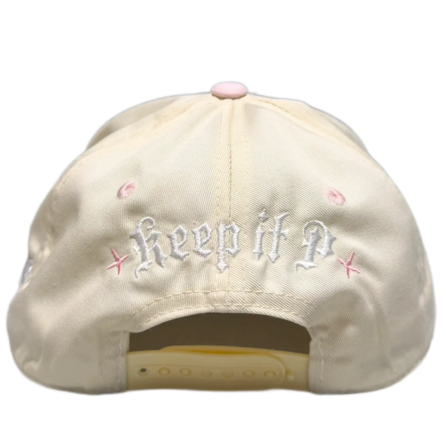 Keep It P Snapback Cream/Pink