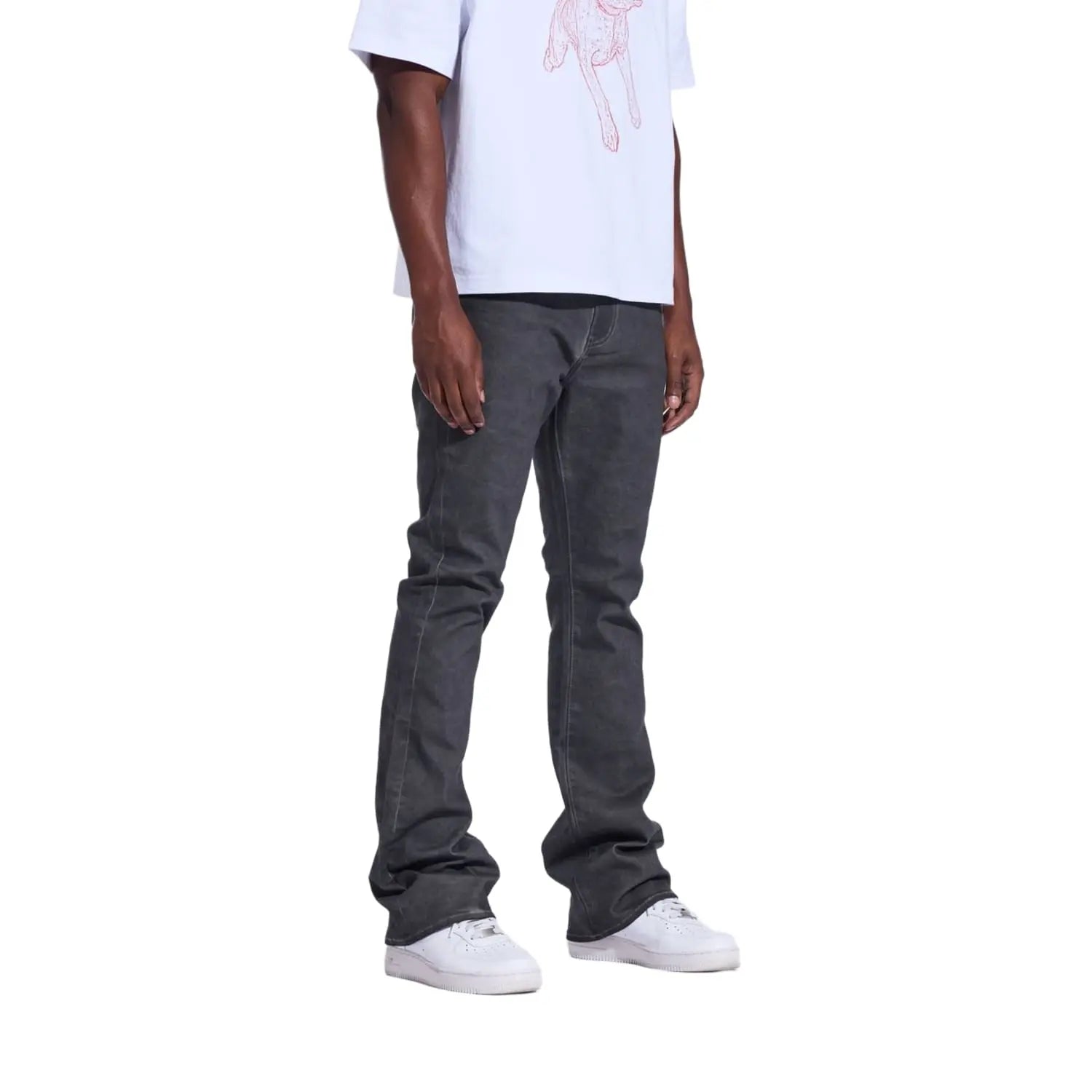Crysp Denim Arch Flare Grey Wax