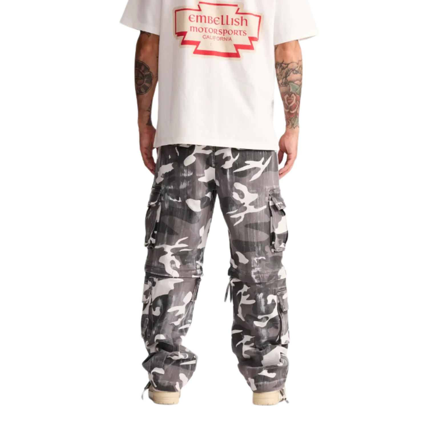 Embellish Standard Baggy Cargo Snow Camo