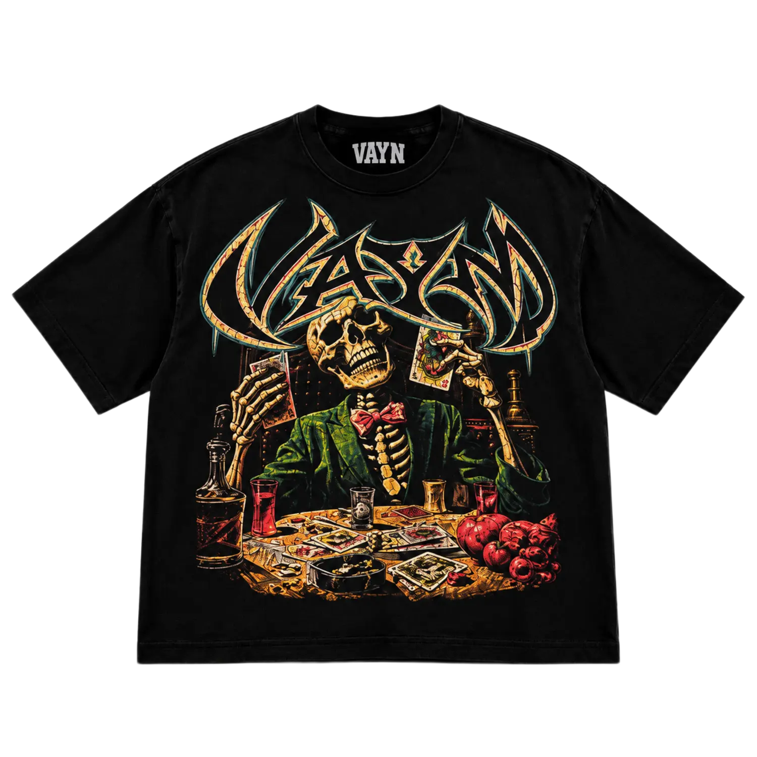 VAYN Dead Man’s Hand Drop Crop Tee Black