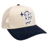 Keep It P Trucker Cream/Navy Suede
