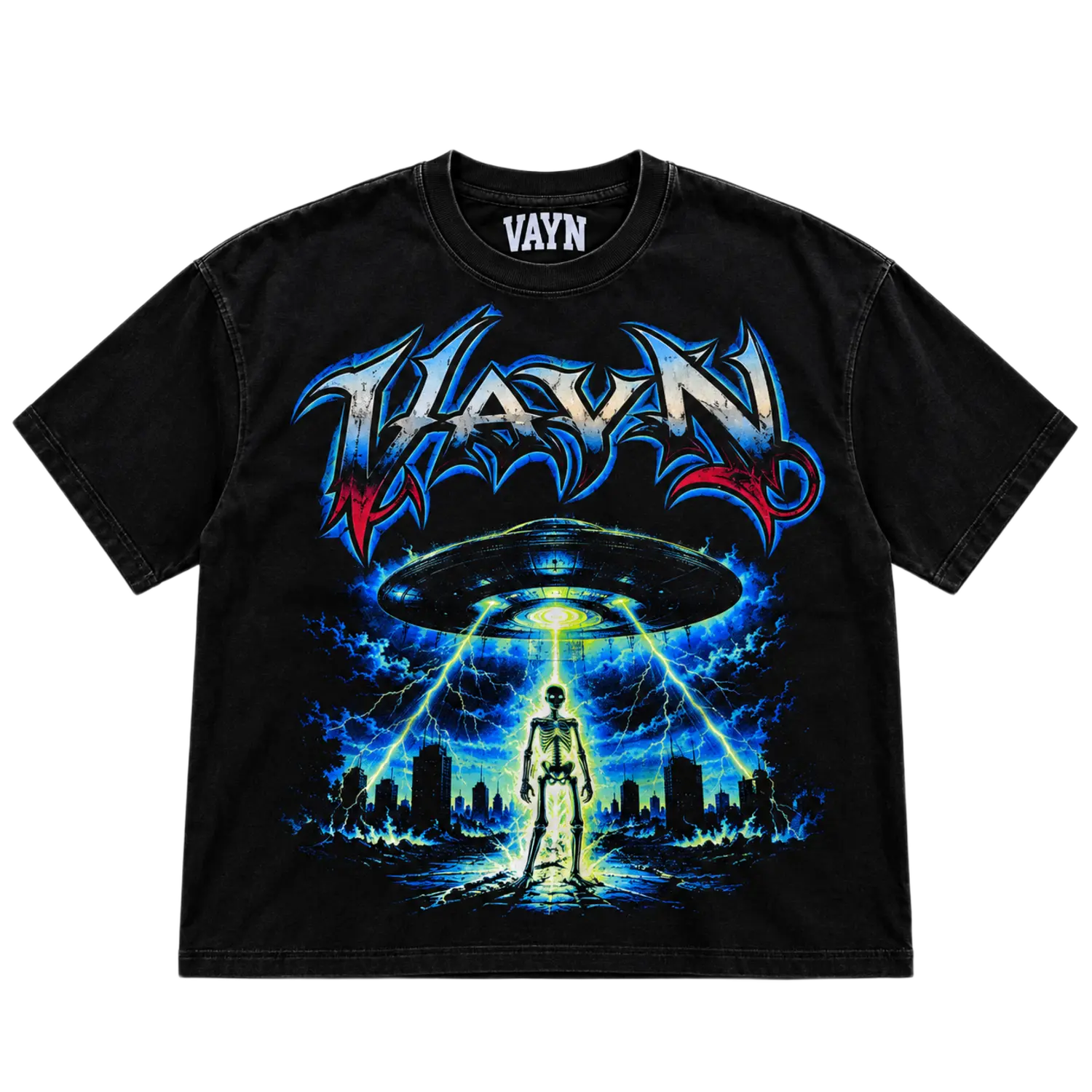 VAYN Close Encounter Drop Crop Tee Black