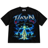 VAYN Close Encounter Drop Crop Tee Black