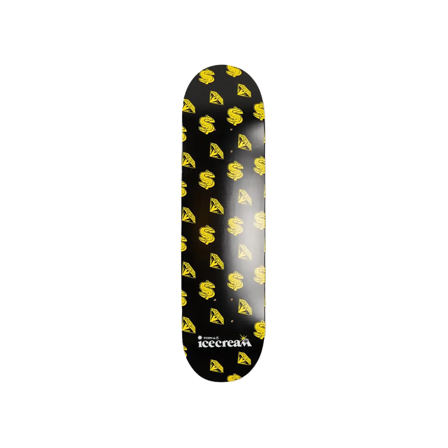 Ice Cream Drizzle Skateboard Deck Black
