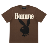Homme Femme Playboy Tee Brown/Cream
