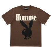 Homme Femme Playboy Tee Brown/Cream