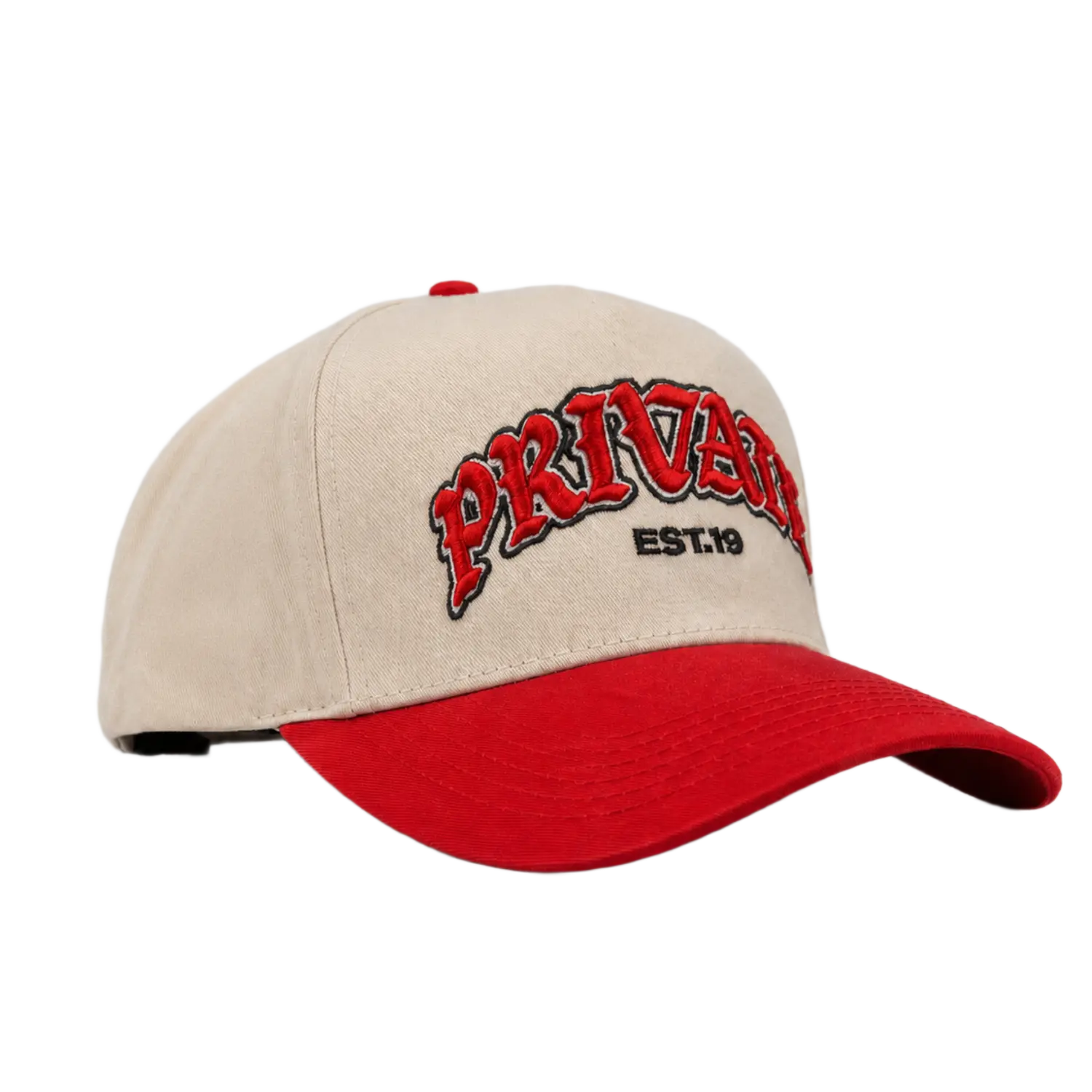 Old English Arch Snapback Cream/Red/Black