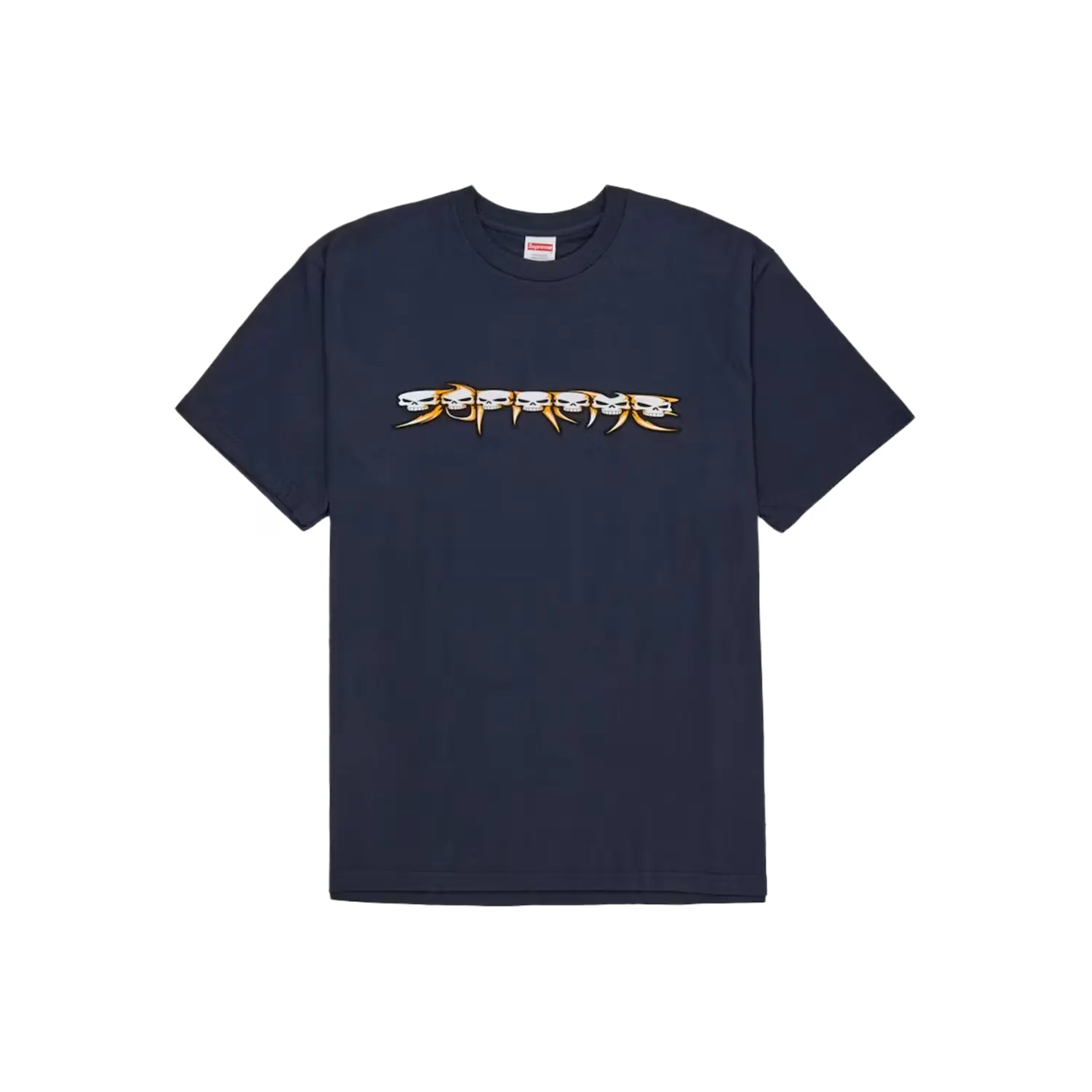 Supreme Skulls Spellout Tee Navy