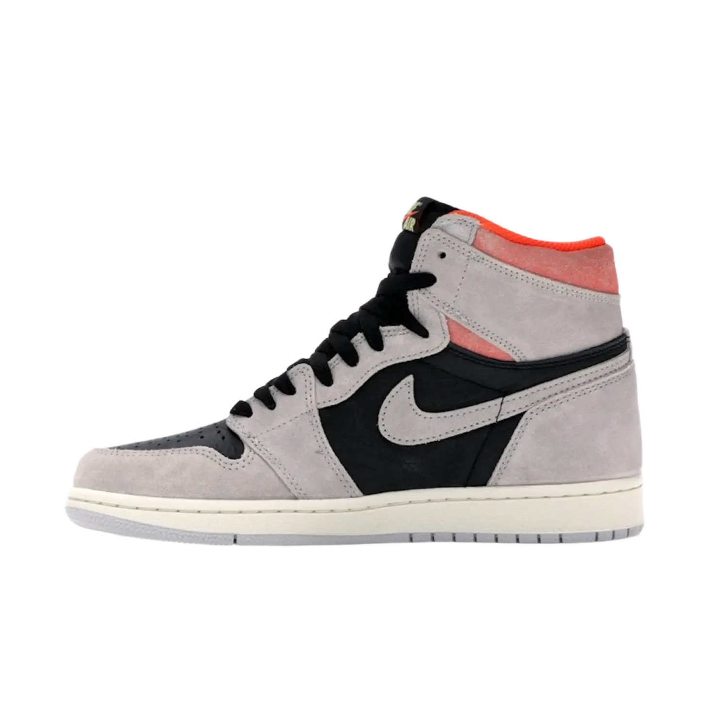 Jordan 1 Retro High Neutral Grey Hyper Crimson