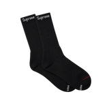Supreme Hanes Crew Socks Black (SINGLE PAIR)