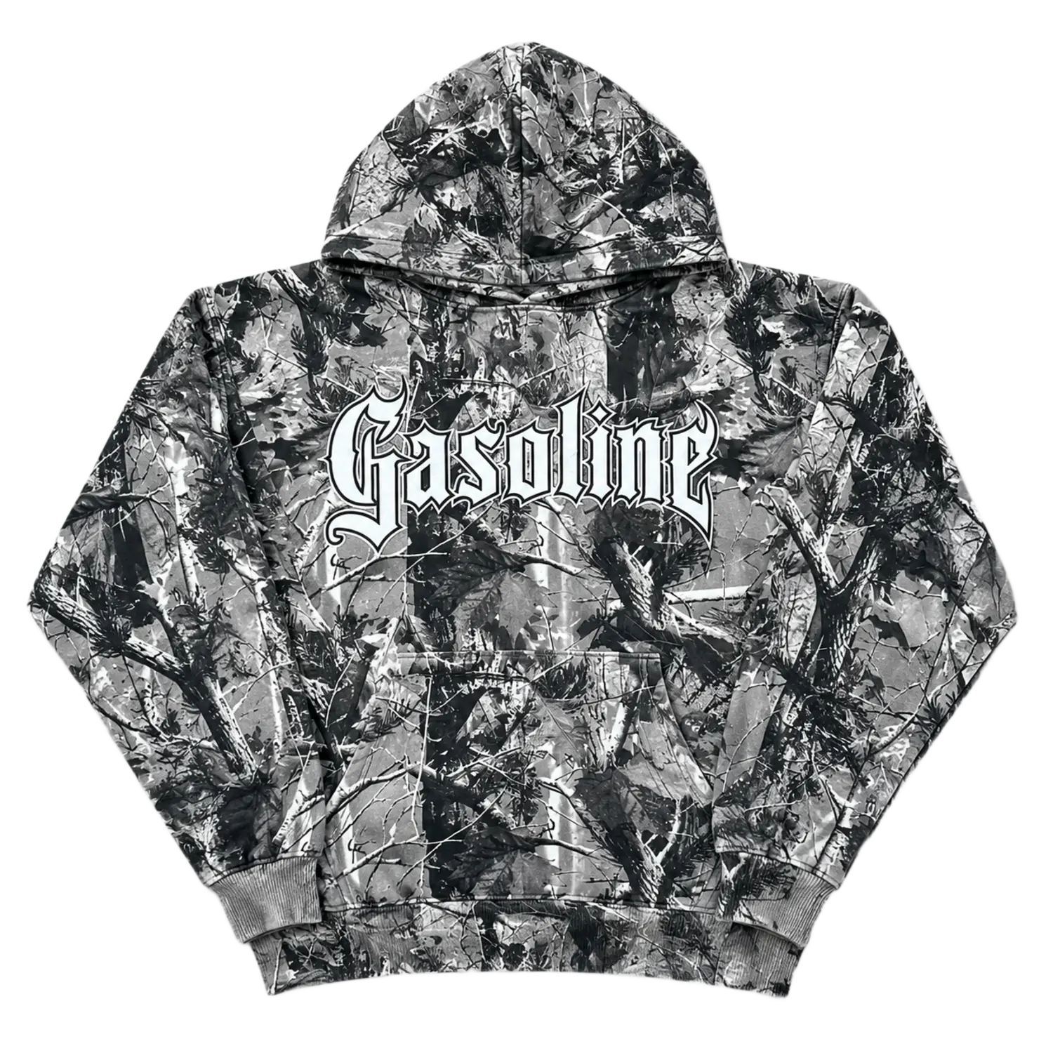 Gasoline Chaos Hoodie Grey Tree Camo
