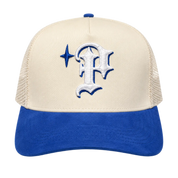 Keep It P Trucker Cream/Blue Suede