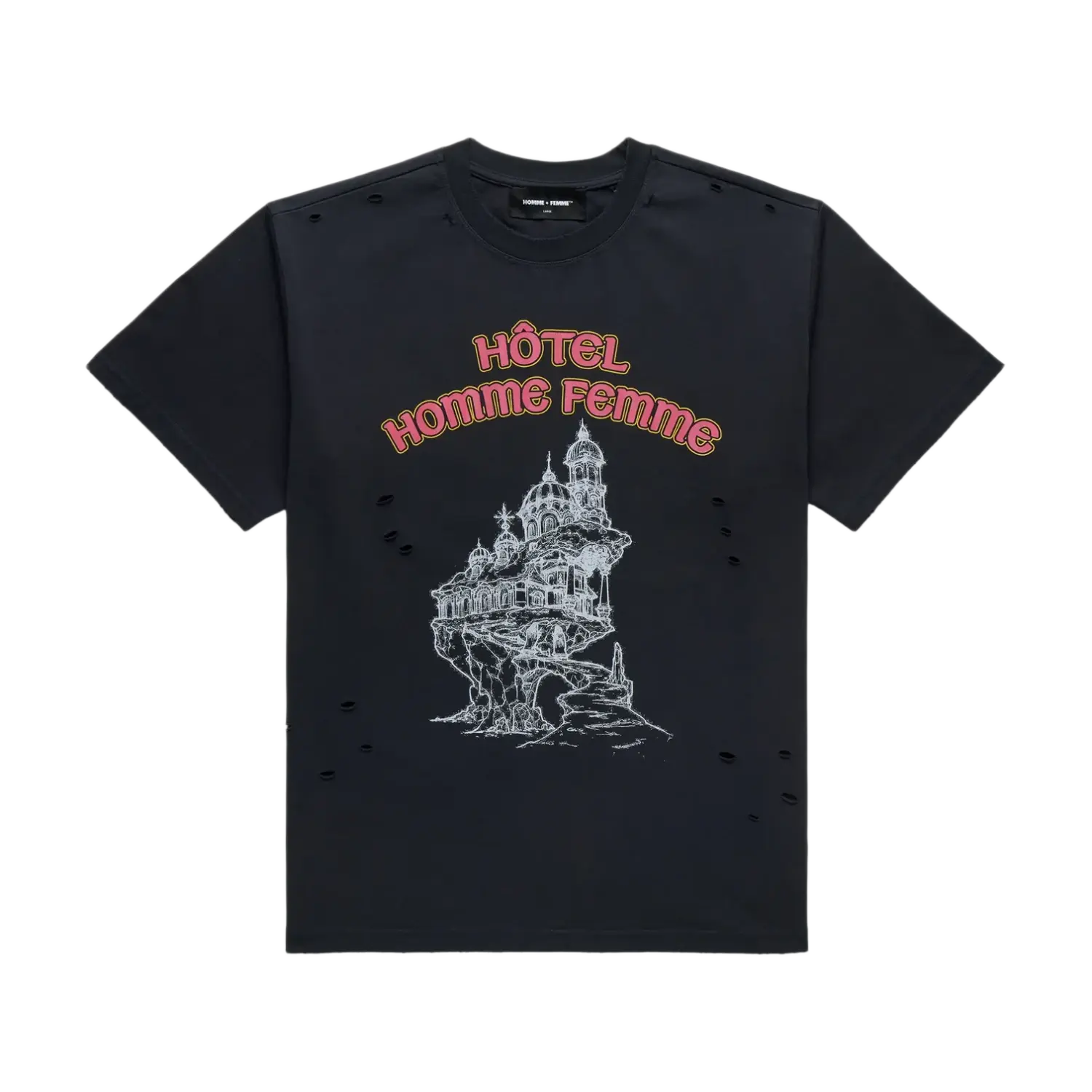 Homme Femme Grand Hotel Tee Black