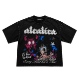 Alcalica Saints & Sinners Drop Crop Tee Black