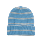 Supreme Metallic Stripe Beanie Light Blue