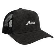 Mini Logo Trucker White/Black Suede