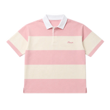 Mini Logo Striped Polo Pink/Cream