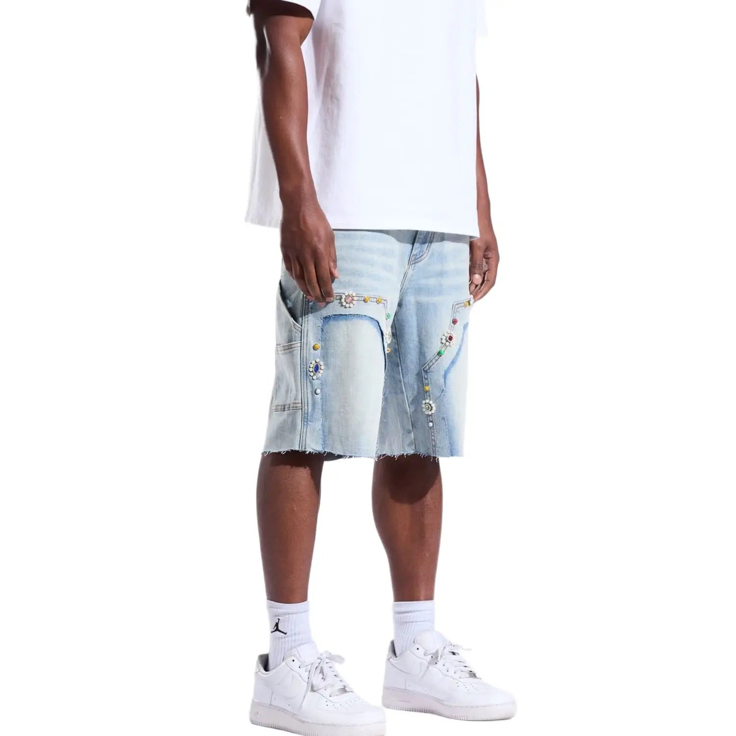 Crysp Denim Lotus Short Light Blue