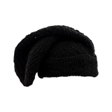 Arkyve Shadow Moss Crochet Sock Hat Black