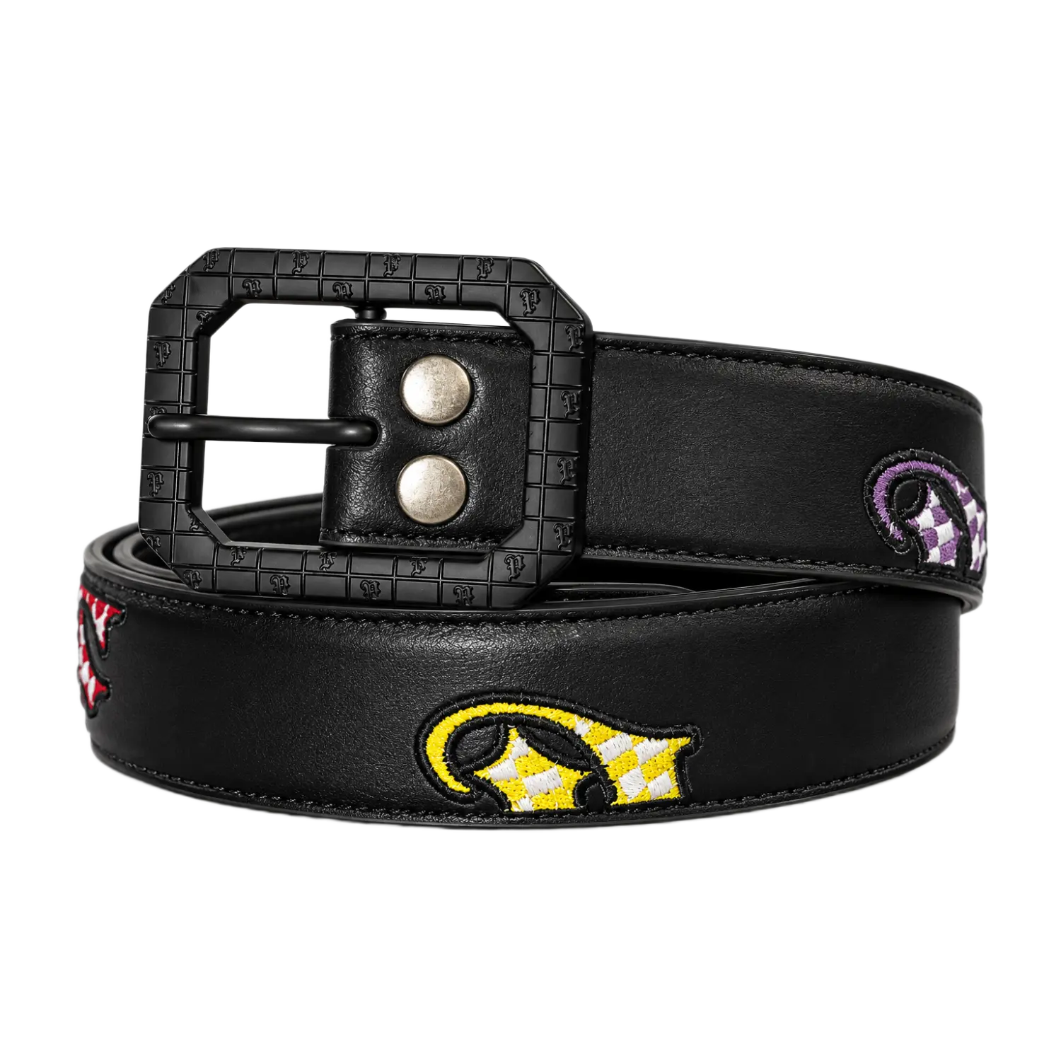 Private KEEP IT P Embroidered Leather Belt