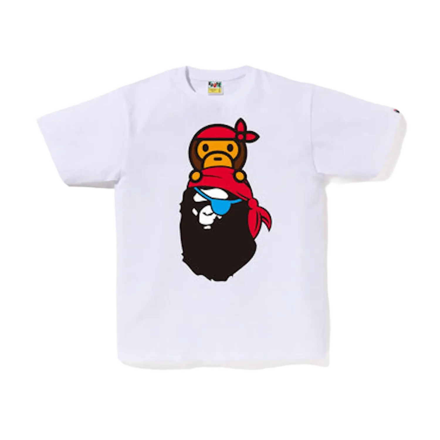 BAPE Pirate Milo On Ape Head Tee White