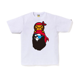 BAPE Pirate Milo On Ape Head Tee White