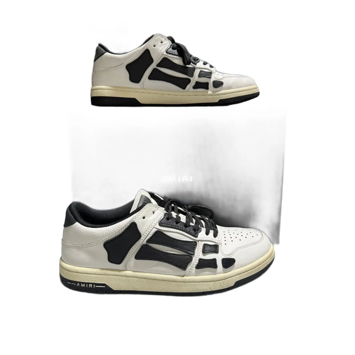 AMIRI Skel Top Low White Black White