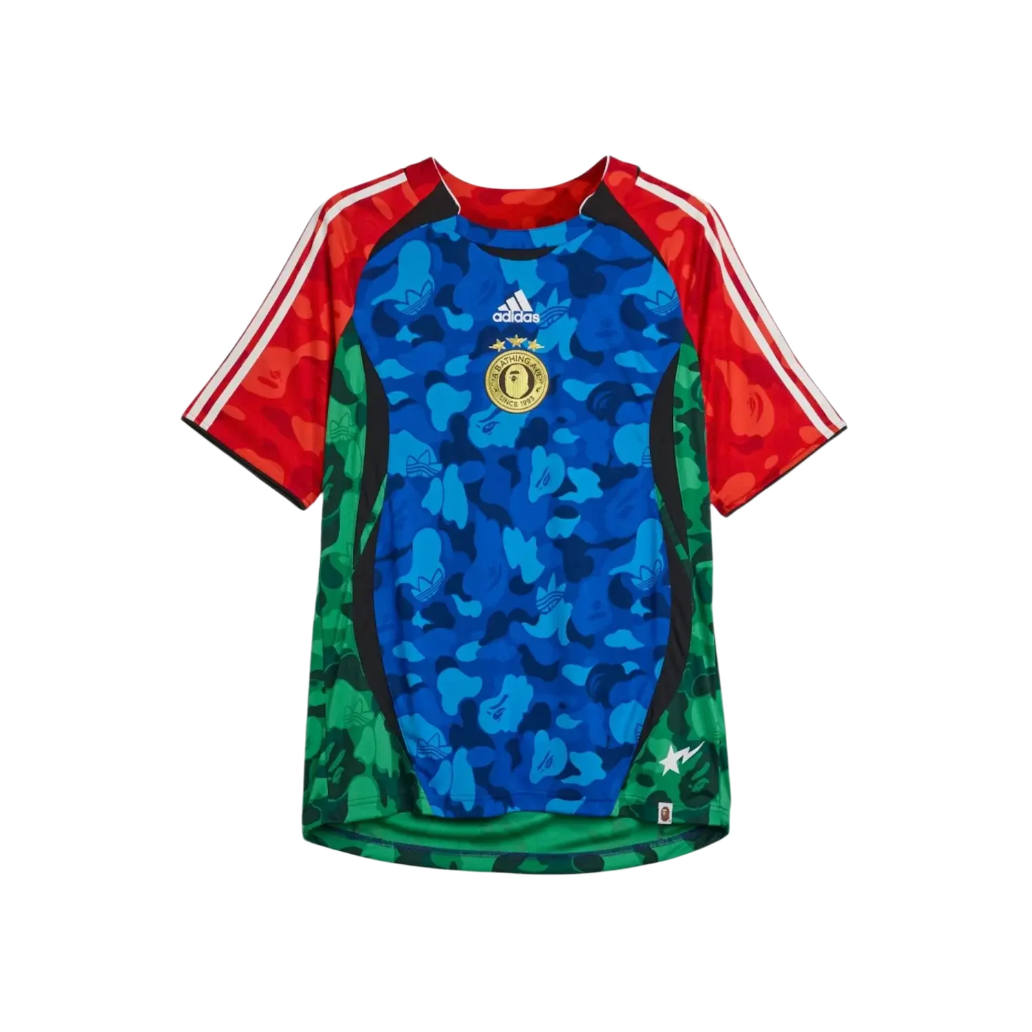 adidas x BAPE Teamgeist Home Tee Blue/Red/Green
