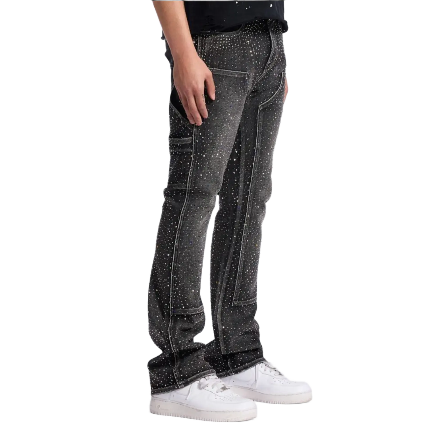 Crysp Denim Iced Flare Grey FW26