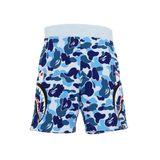 BAPE Big ABC Camo Side Shark Sweat Shorts Blue