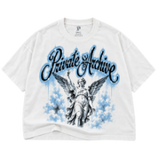 Private Archives Divine Intervention Drop Crop Tee White