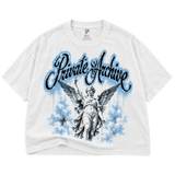 Private Archives Divine Intervention Drop Crop Tee White