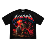 VAYN Dead Roses Drop Crop Tee Black