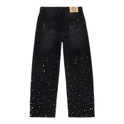 Homme Femme Crushed Ice Denim Black