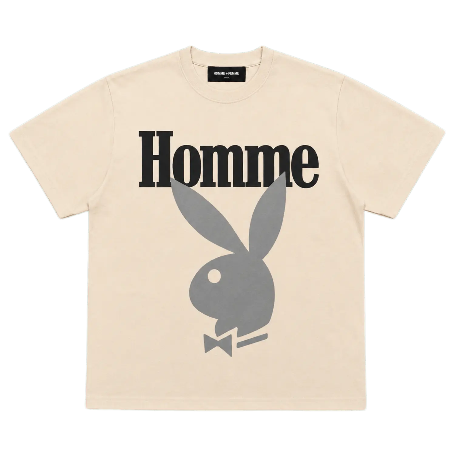 Homme Femme Playboy Tee Cream/Black/Grey