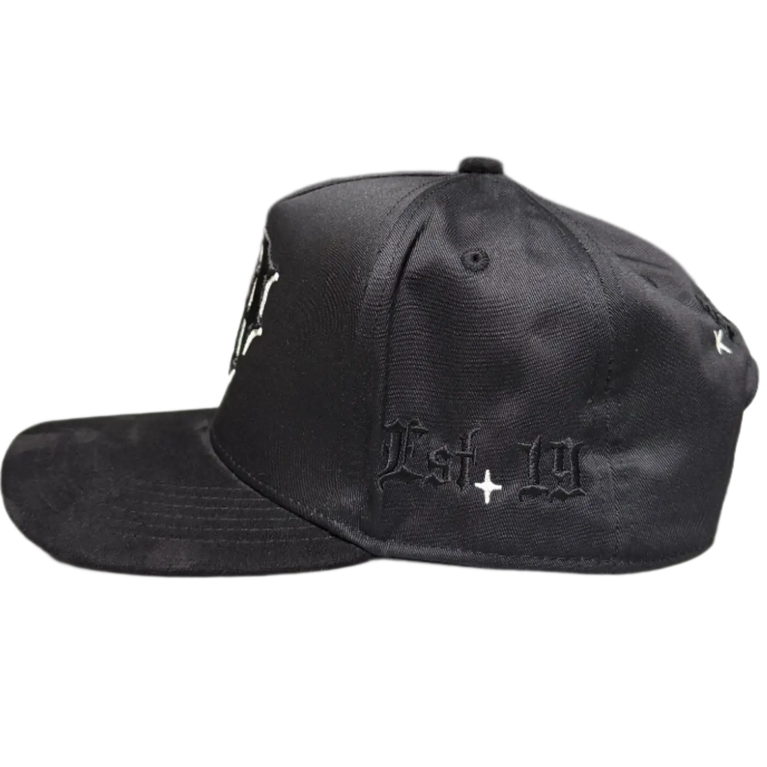 Keep It P Snapback GLOW Black/White/Black Suede