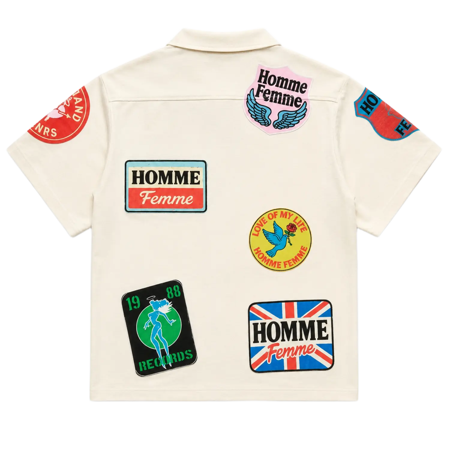 Homme Femme Heartbreak Button Down Cream