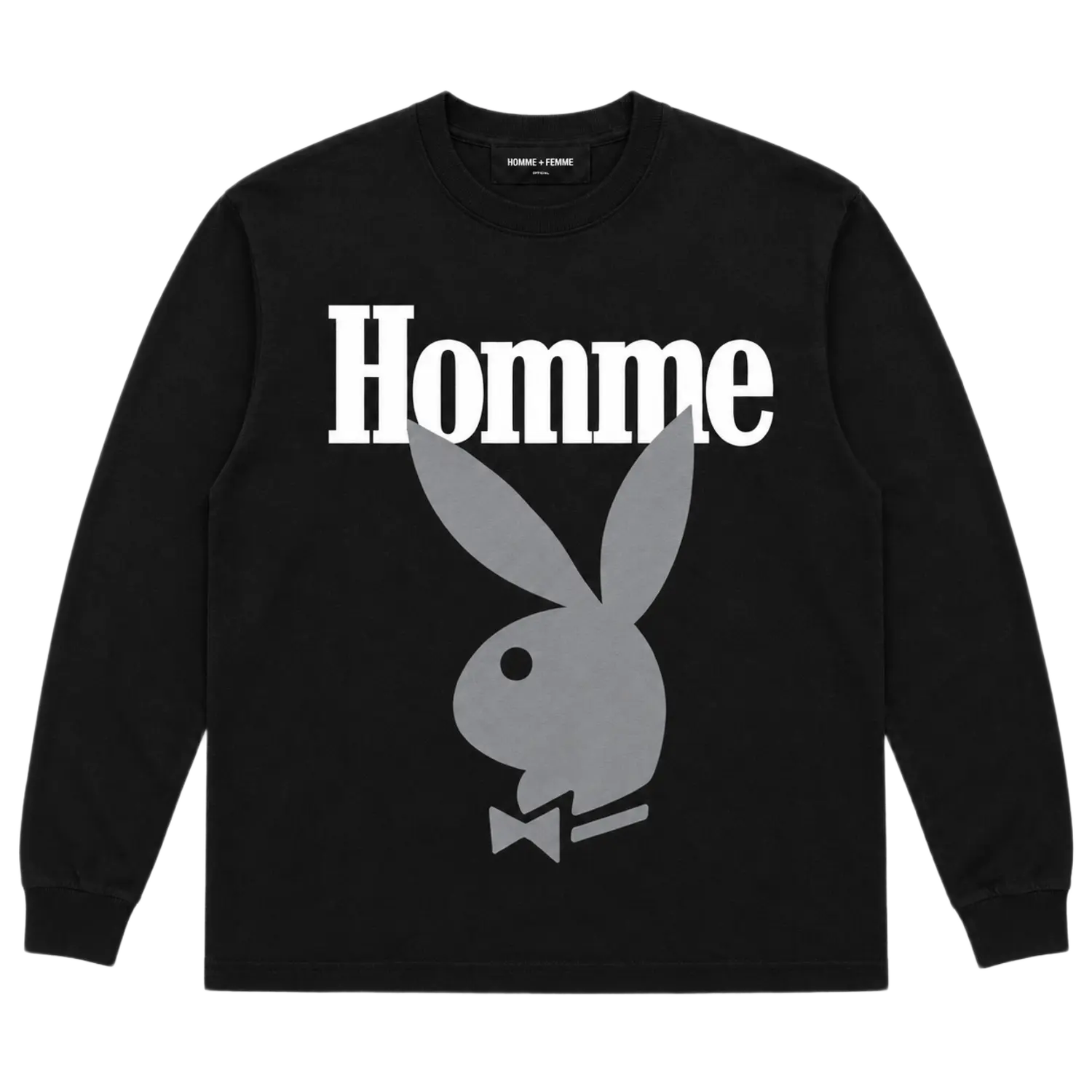 Homme Femme Playboy Long Sleeve Tee Black/White/Grey