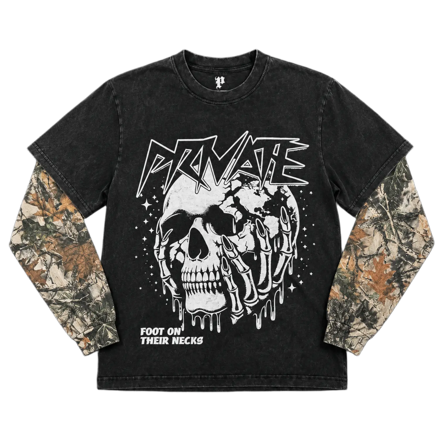 Skeleton Longsleeve Vintage/Camo