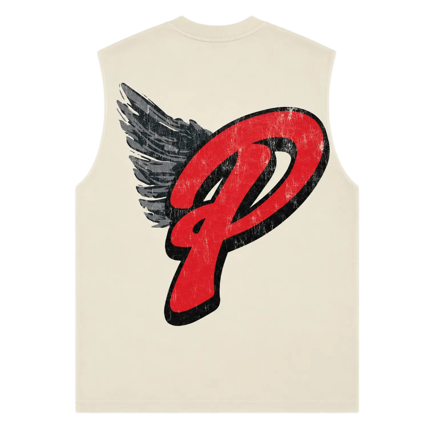 Angel Wing Cutoff Tee Off White