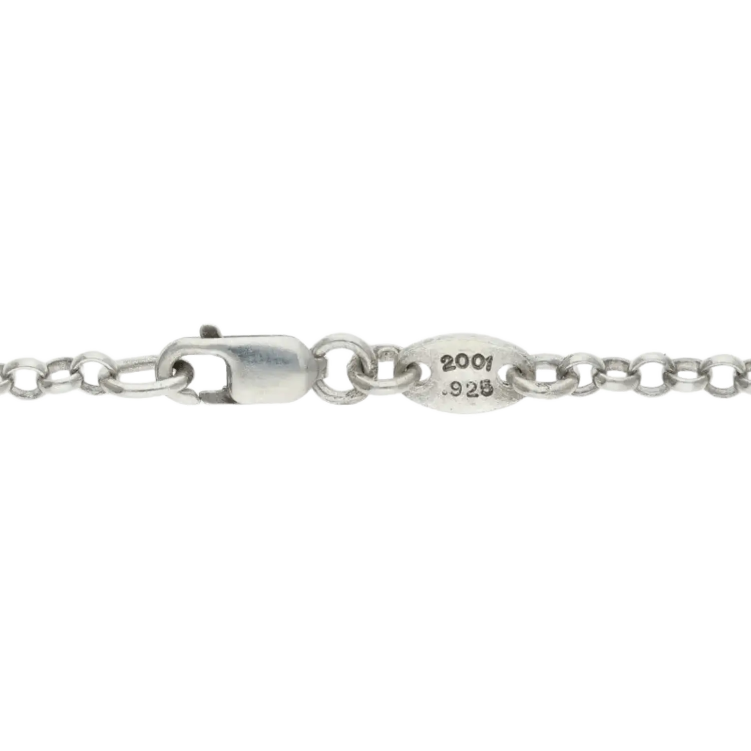 Chrome Hearts Silver Roll Chain NecklaceChrome Hearts Silver Roll Chain Necklace