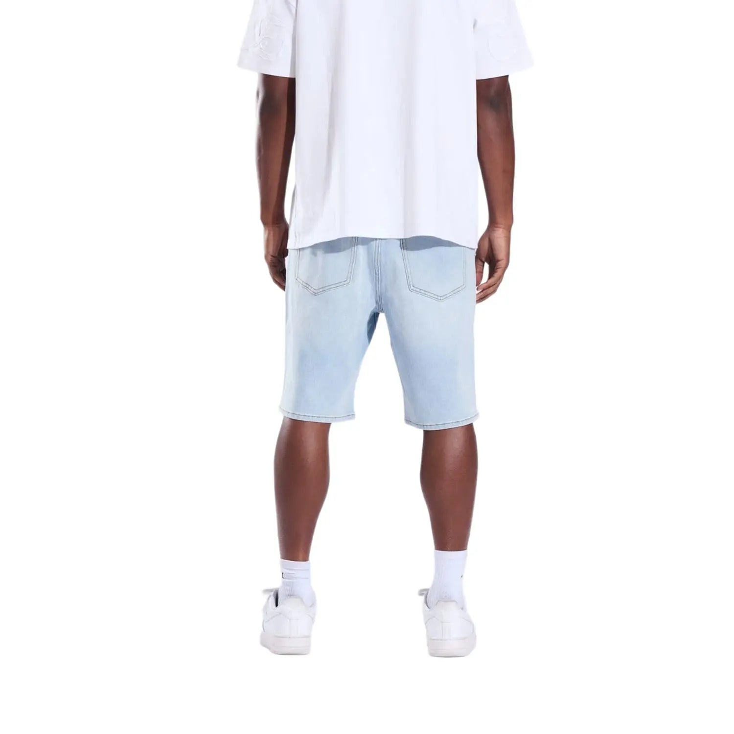 Crysp Denim Diamond Short Blue